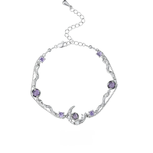 FJW S925 sterling silver purple bracelet