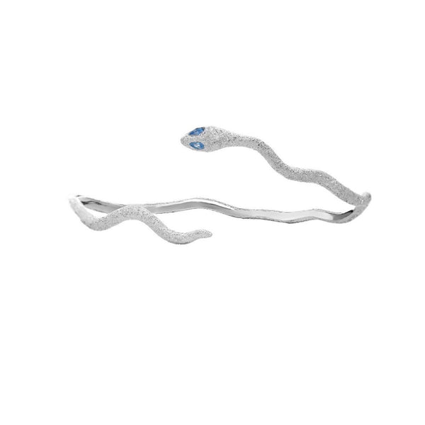 S925 blue eyes snake matte bracelet