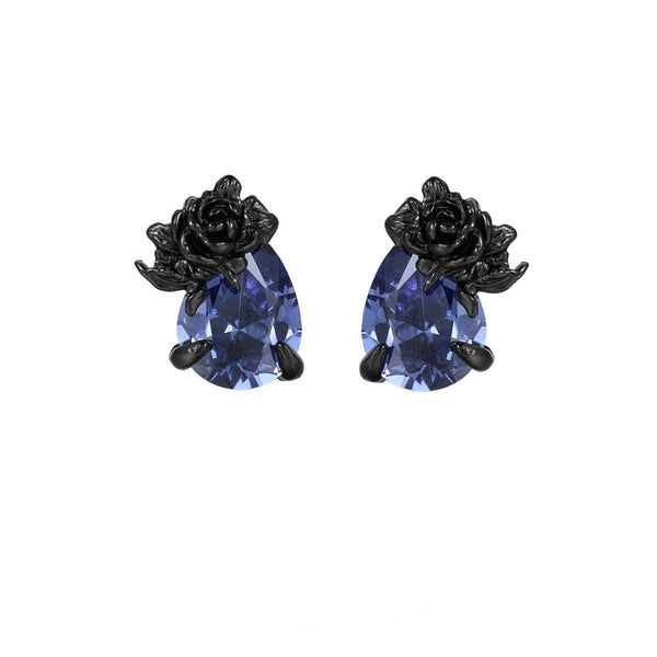 FJW exquisite S925 dark rose stud earrings