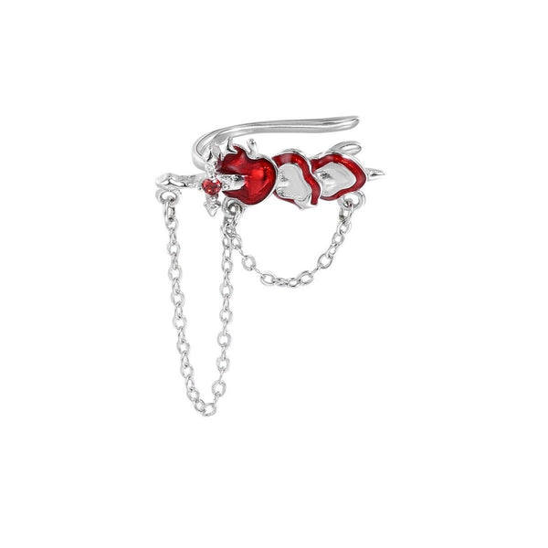 FJW trend S925 knight sword red apple single cuff