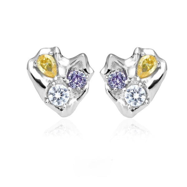 FJW S925 sterling silver sweetheart earrings