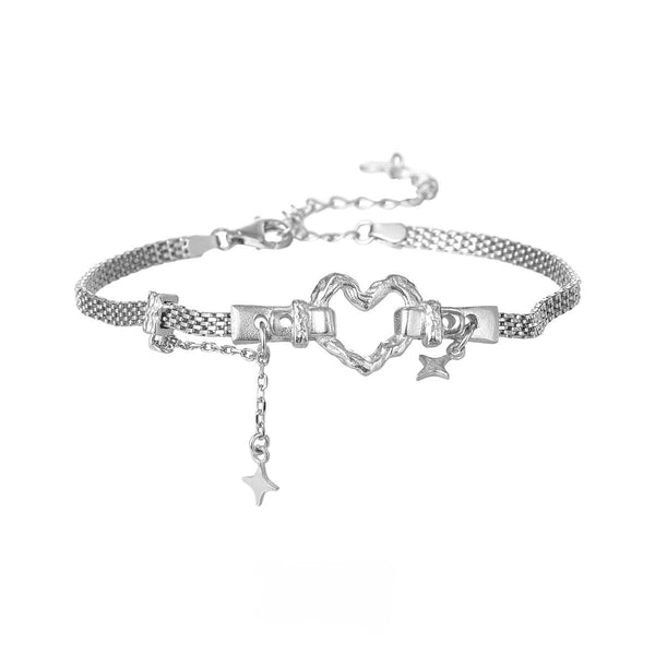 FJW S925 sterling silver sweetheart star belt bracelet