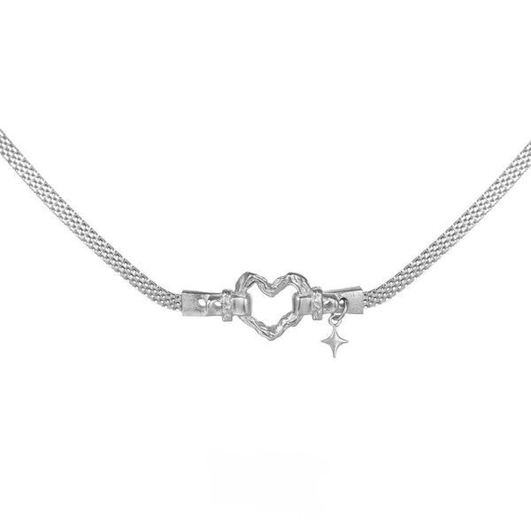 FJW S925 sterling silver sweetheart star belt necklace