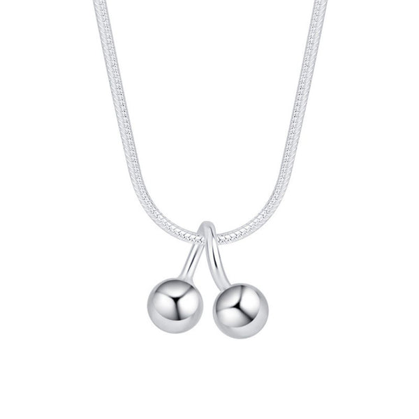 FJW S925 minimal cute cherry necklace