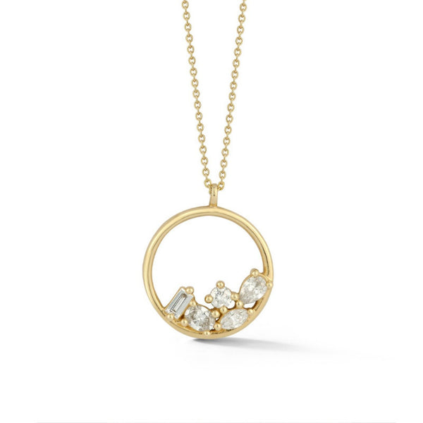 FJW S925 minimal ice circle necklace