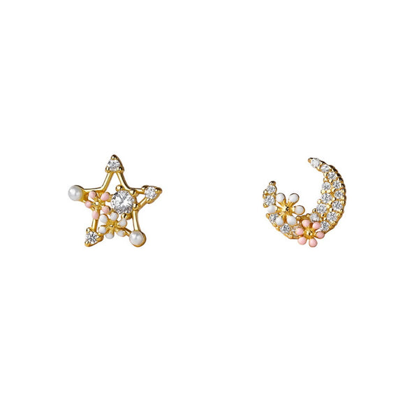 FJW S925 sweet fresh flowers stud earrings