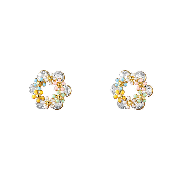 FJW S999 fresh spring flower sweet stud earrings