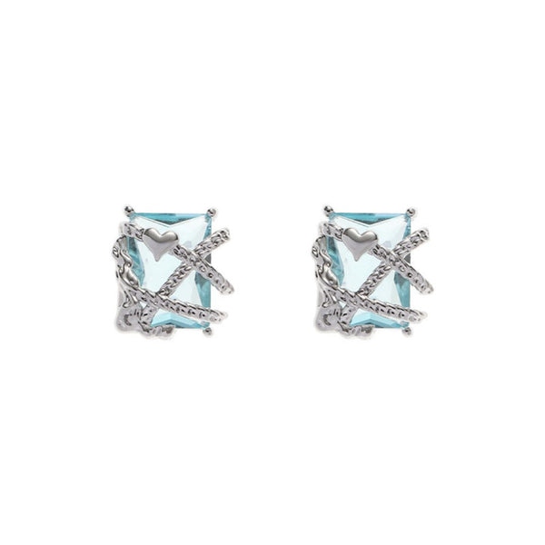 FJW S925 glacier sugar cube earrings