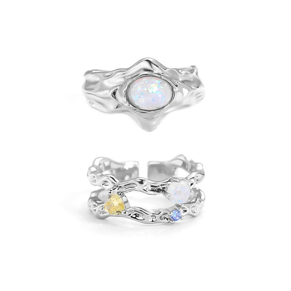 FJW young opal adjustable ring