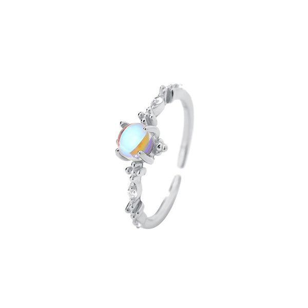 FJW S925 exquisite elegant moonstone adjustable ring