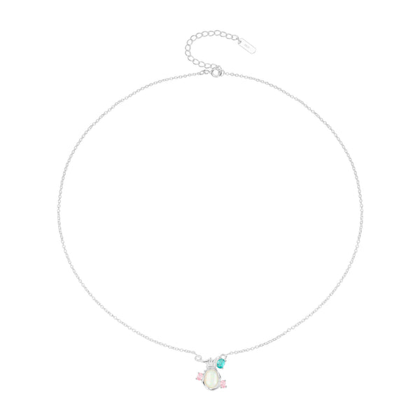 FJW S925 sweet candy opal cute daily necklace