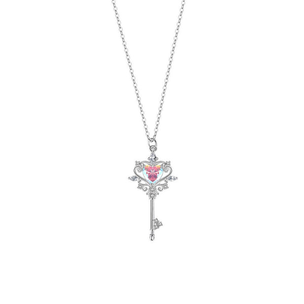 FJW S925 sweet dream fairy queen love key necklace