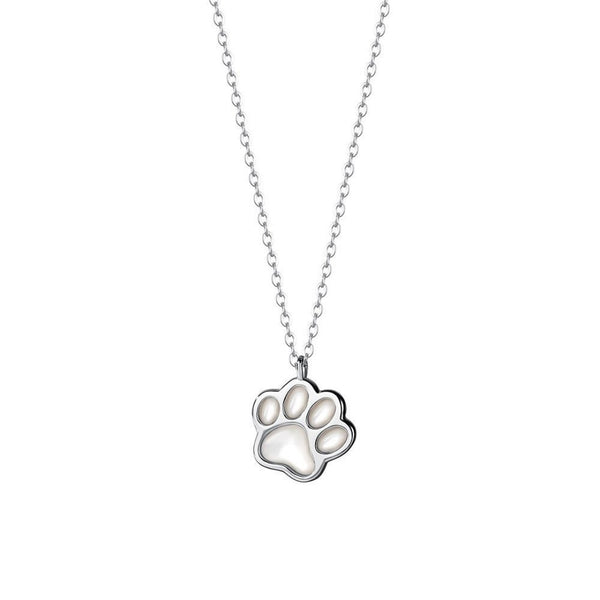 FJW S925 cute cat's paw necklace