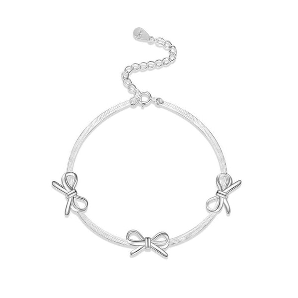 FJW S925 minimal sweet butterfly bow bracelet