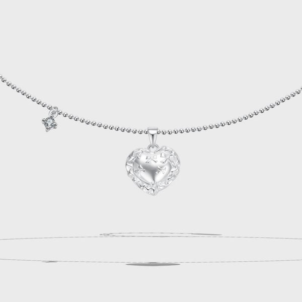 FJW sweet S925 sterling silver love bow necklace