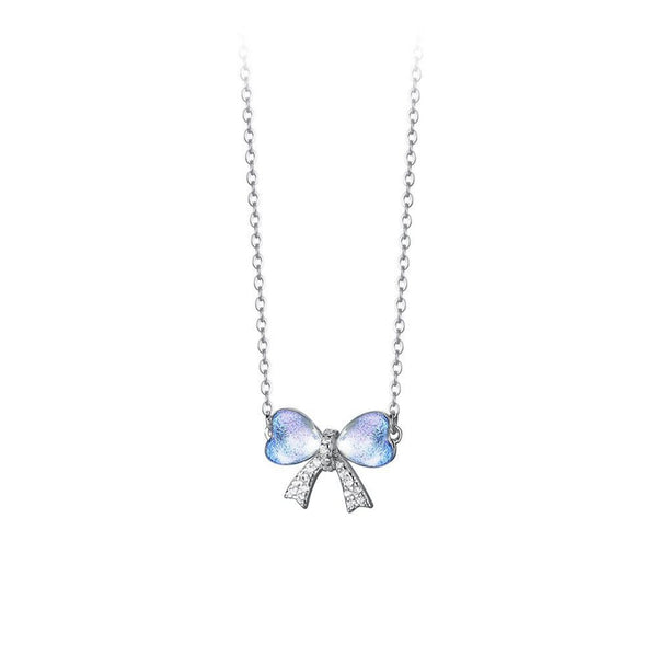 FJW S925 sweet starry sky bow necklace