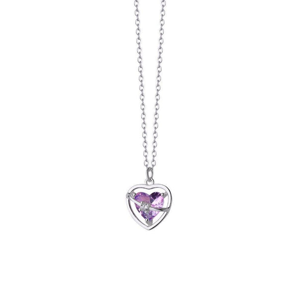 FJW S925 romantic purple love necklace