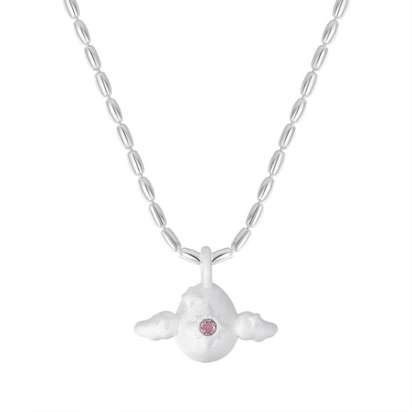FJW S925 lovely angel's egg lucky necklace