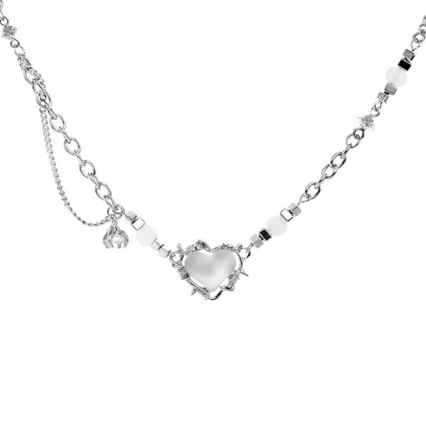 FJW sweet pure white love clouds necklace