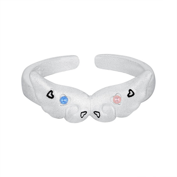 FJW S925 lovely wing open-end ring