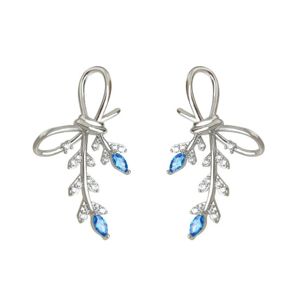 FJW exquisite olive leaf knot earrings