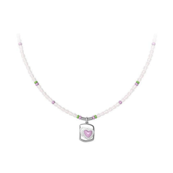 FJW freshwater beads purple love necklace